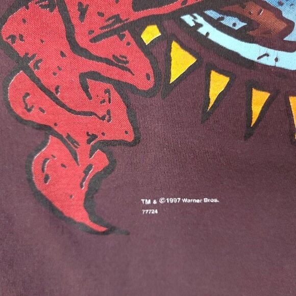 Taz Looney Tunes T Shirt Vintage 90s Warner Bros Mega Print Made In USA Mens XL - Picture 3 of 7